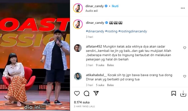 Cekricek.id, Berita Artis dan Berita Seleb - Baru kali ini Dinar Candy terlihat santai dan masih tersenyum ketika dikatai munafik serta disuruh ruqyah