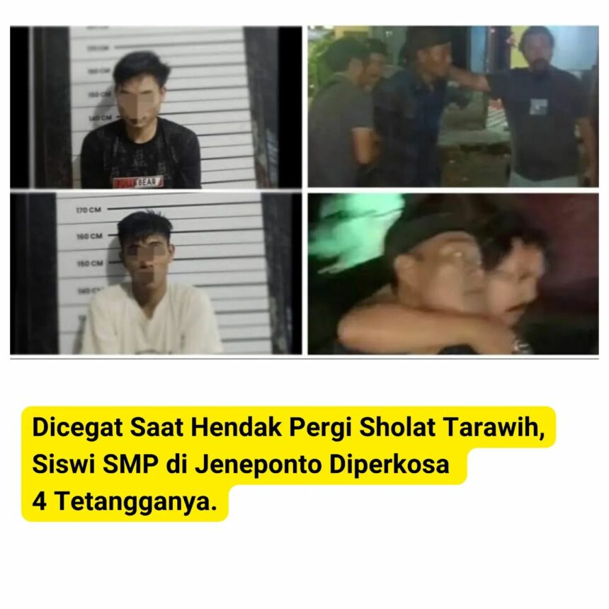 Cekricek.id, Berita Viral – Nasib nahas kembali menimpa seorang remaja berusia 15 tahun. Karena dirudapaksa oleh 4 pria, berniat salat tarawih