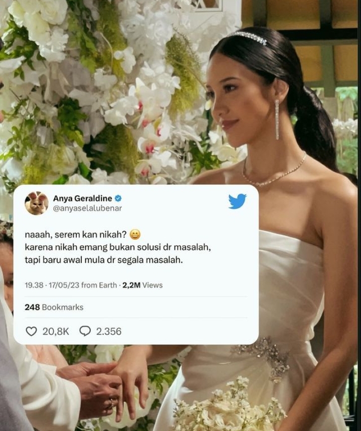 Cekricek.id, berita seleb dan berita artis - Ramai Isu Selebriti Selingkuh dan Cerai, Anya Geraldine: Seram Kan Nikah