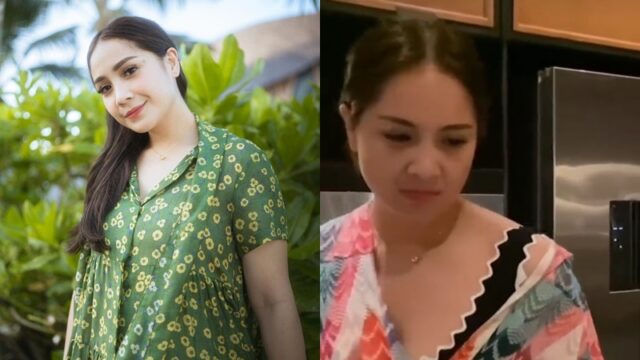 Nagita Slavina membuat warganet resah dengan penampilannya. Ia tampil dengan atasan baju yang memamerkan bagian bahu kirinya yang mulus.