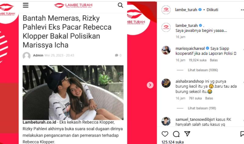 Cekricek.id, Berita Artis dan Berita Seleb - Selebgram Marisa Icha mengaku akan kooperatif dalam permasalahan Rebecca Klopper