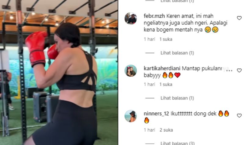 Cekricek.id, Berita Artis dan Berita Seleb - Tenaga milik Nora Alexandra dipuji begitu mantap untuk melakukan olahraga boxing. 