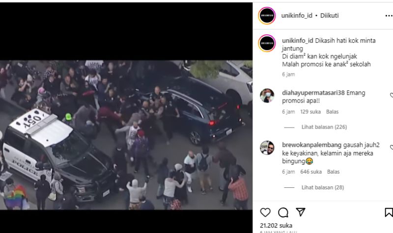 Cekricek.id, California, Berita Viral - Tindakan yang dilakukan oleh pendukung LGBT rupanya berhasil membuat masa mengamuk.