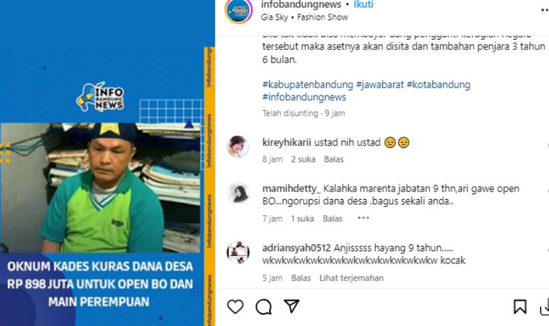 Cekricek.id, Berita Viral - Tingkah seorang kades alias kepala desa ludeskan uang dengan total ratusan juta rupiah, demi wanita open BO