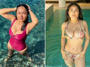Wow, Walau Sudah 56 Tahun Salma Hayek Masih Terlihat Segar dengan Bikini