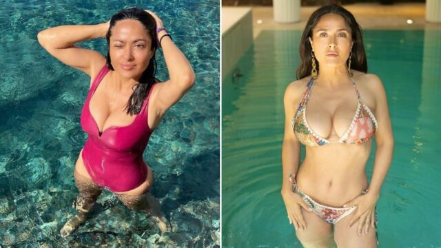 Wow, Walau Sudah 56 Tahun Salma Hayek Masih Terlihat Segar dengan Bikini