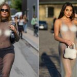 Model Menggunakan Baju Tembus Pandang di Fashion Week