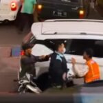 Juru Parkir Dipukul Pria Berpakaian Loreng di Bandung