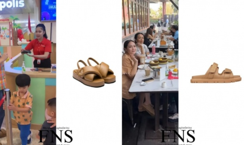 Nagita Slavina dan Sandal Branded-nya: Harga Setara Motor, Dua Warna Sama dari Dior dan Prada!