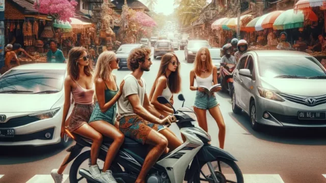 Cekricek.id - Bule Wanita Tak Pakai Celana Dalam Naik Ojek di Bali, Bikin Warganet Geram