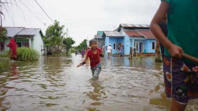 Cekricek.id, Berita Rokan Hilir Hari Ini dan Berita Riau Hari Ini: Bantuan Sembako untuk Korban Banjir Tiba di Teluk Berembun