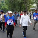 Bupati Tanah Datar Eka Putra bersama Forkopimda mengikuti car free day perdana di Lapangan Cindua Mato Batusangkar