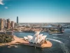 Pemandangan udara pelabuhan Sydney, Australia