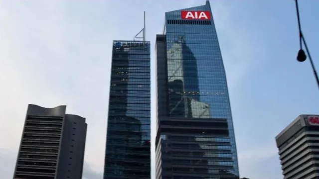 Gedung AIA Central di kawasan Central, Hong Kong