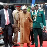 Presiden Nigeria Bola Tinubu bersama jajaran pejabat