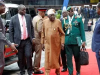 Presiden Nigeria Bola Tinubu bersama jajaran pejabat
