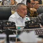 Sejumlah pejabat dalam rapat kerja dengan Komisi V DPR RI di Jakarta