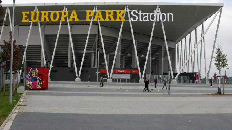 Pintu masuk Europa-Park Stadion di Freiburg