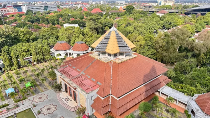 Pemandangan udara kawasan kampus Universitas Gadjah Mada