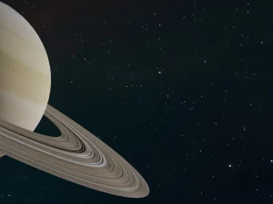 Ilustrasi planet Saturnus dan cincinnya