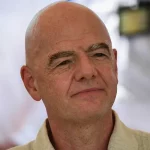 Presiden FIFA Gianni Infantino saat mengunjungi kompleks olahraga di Cali, Kolombia