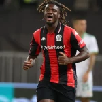 Penyerang timnas Nigeria Terem Moffi yang direkrut Hamburger SV dari OGC Nice.