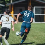 Pemain dalam sesi latihan sepak bola