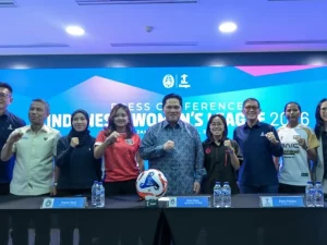 Konferensi pers peluncuran Indonesia Women’s League (IWL) 2026 di kantor PSSI.