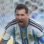 Lionel Messi dengan seragam timnas Argentina