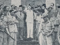 Soekarno berpidato di Istana Merdeka pada 1949
