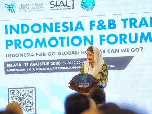 Wakil Menteri Perdagangan Dyah Roro Esti Widya Putri dalam Indonesia Food & Beverage Trade Promotion Forum
