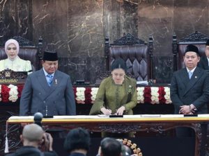 Suasana sidang paripurna di Kompleks Parlemen, Jakarta.