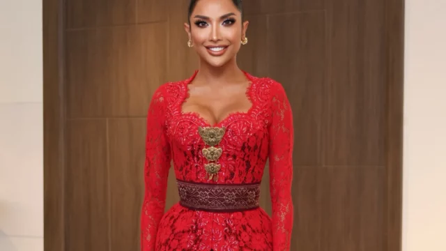Millen Cyrus mengenakan kebaya Bali dalam gala Miss Equality World 2026.