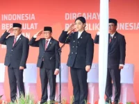 Upacara HUT ke-81 RI di OJK