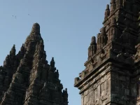 Reruntuhan bangunan candi bata peninggalan masa Jawa kuno