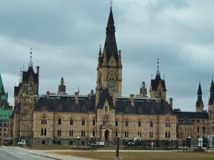 Ilustrasi gedung Parlemen Kanada di Ottawa