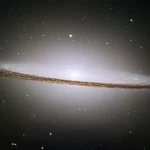Ilustrasi galaksi Sombrero (M104) hasil citra Teleskop Antariksa Hubble.