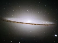 Ilustrasi galaksi Sombrero (M104) hasil citra Teleskop Antariksa Hubble.