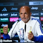 Pelatih Juventus Luciano Spalletti berbicara dalam konferensi pers resmi klub.