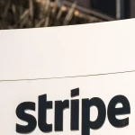 Papan nama kantor Stripe Inc. di South San Francisco, California, Amerika Serikat.