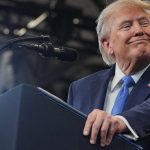 Presiden Amerika Serikat Donald Trump berpidato di New York.