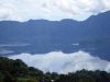 Danau Maninjau di Sumatera Barat dilihat dari perbukitan di sekelilingnya.