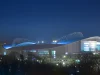 Foto arsip Amex Stadium markas Brighton pada malam hari