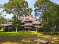 Ilustrasi gedung Aula Barat di Kampus ITB Ganesha, Bandung