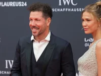 Foto arsip pelatih Atletico Madrid Diego Simeone pada ajang Laureus World Sports Awards