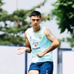 Eliano Reijnders saat menjalani sesi latihan bersama Persib di Kota Bandung
