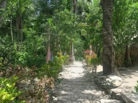 Jalan setapak berbatu menuju rumah raja di Boti, Timor Tengah Selatan