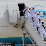 Warga Haiti yang dideportasi dari Amerika Serikat tiba di Cap-Haitien, Haiti, pada 27 Agustus 2026.