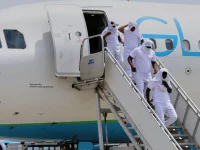 Warga Haiti yang dideportasi dari Amerika Serikat tiba di Cap-Haitien, Haiti, pada 27 Agustus 2026.