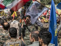 Pasukan Garda Revolusi Iran dalam parade militer di Teheran